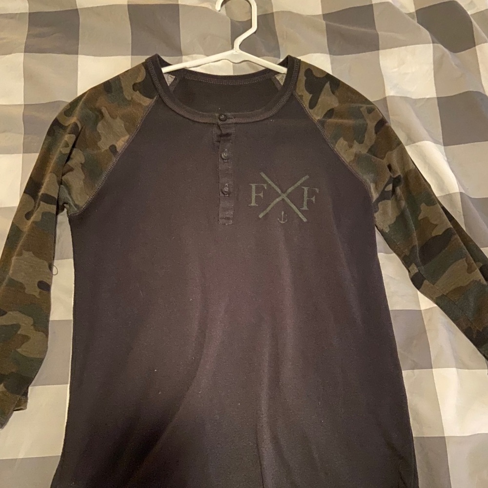 Flag nor fail camo baseball t-shirt